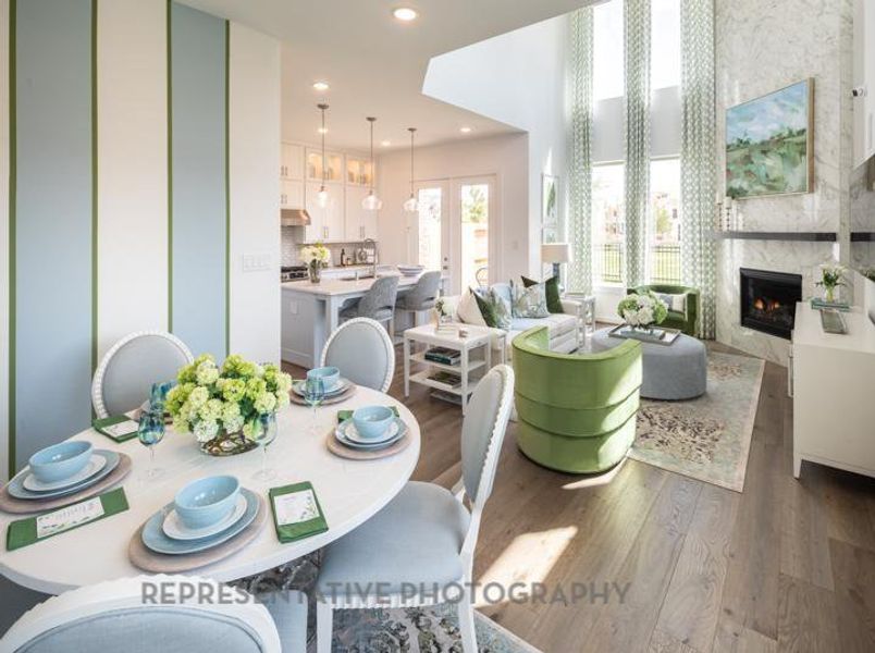 Furnished interior view inside a new home in Bridgeland Central: The Cottages, Cypress (Image 17).