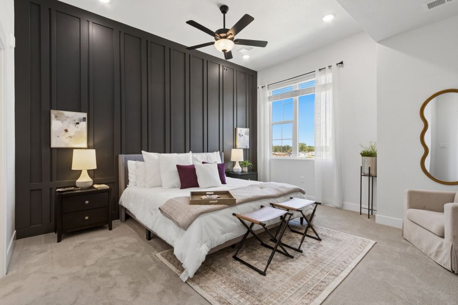 Representative furnished interior of a home built from the The Crestone by Landmark Homes in Northfield at Old Town, Fort Collins (Image 12).