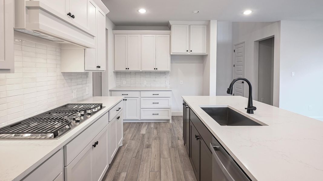 Furnished interior view inside a new home in 6 Creeks, Kyle (Image 15).