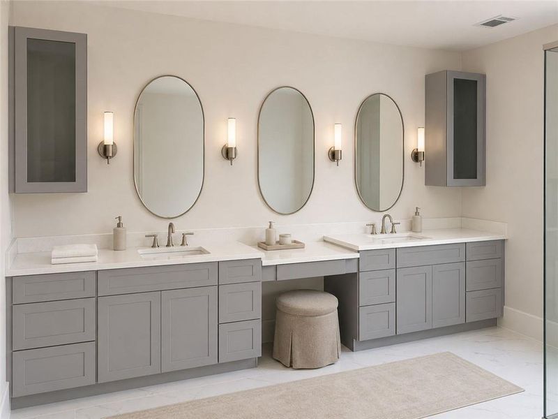 Furnished interior view inside a new home in , Alpharetta (Image 13).