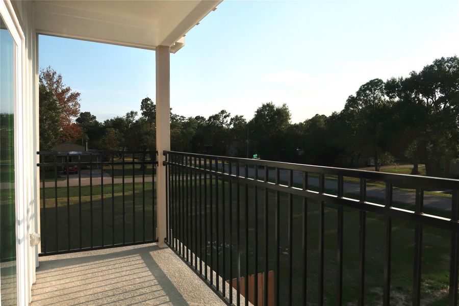 Enjoy the private balcony with stunning sunset views.