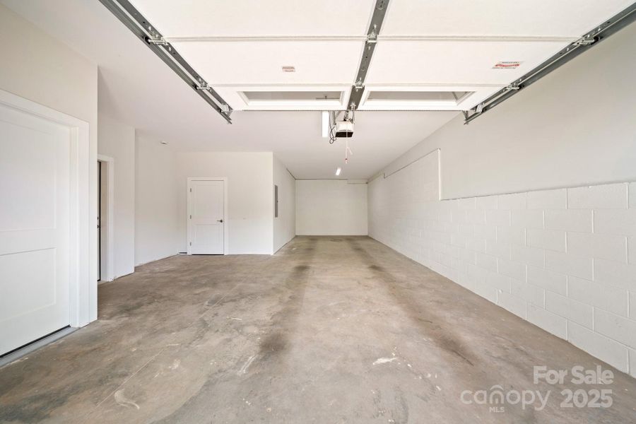 Large, tandem garage. Large, tandem garage.