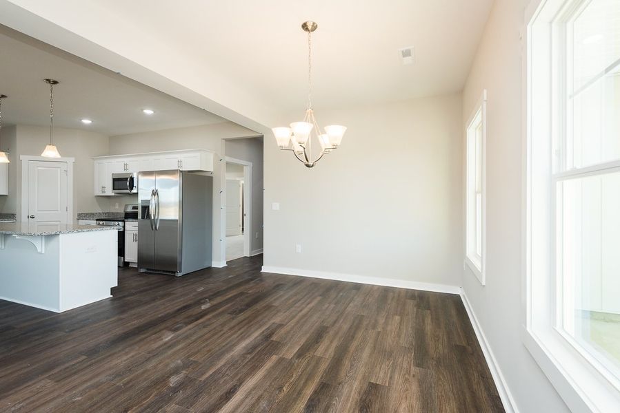 Representative unfurnished interior of a home built from the Harrison by Foundation Home Builders LLC in Old Hickory Crossing, Mocksville (Image 16). Representative unfurnished interior of a home built from the Harrison by Foundation Home Builders LLC in Old Hickory Crossing, Mocksville (Image 16).