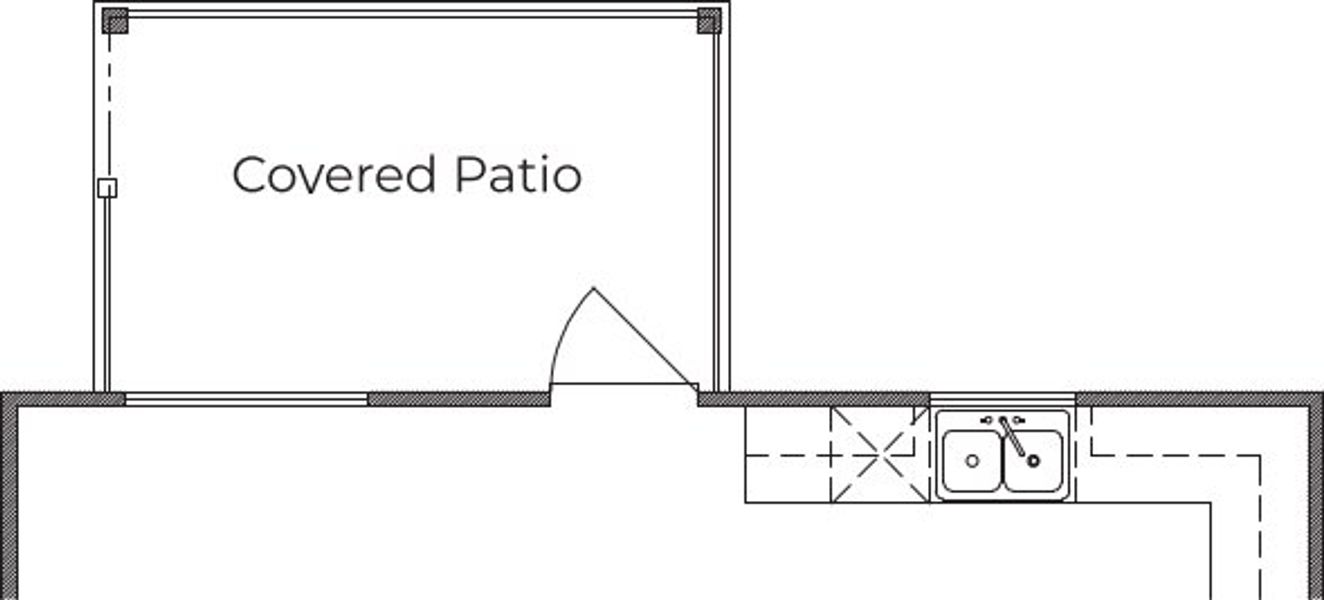 2D floor plan layout for the 2200 by Texas Homes in Trilogy Grove, Leon Valley, TX (Image 11).