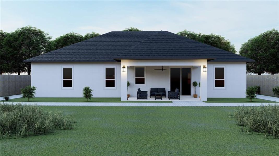 Exterior details and patio area of a home in , Citrus Springs (Image 4).