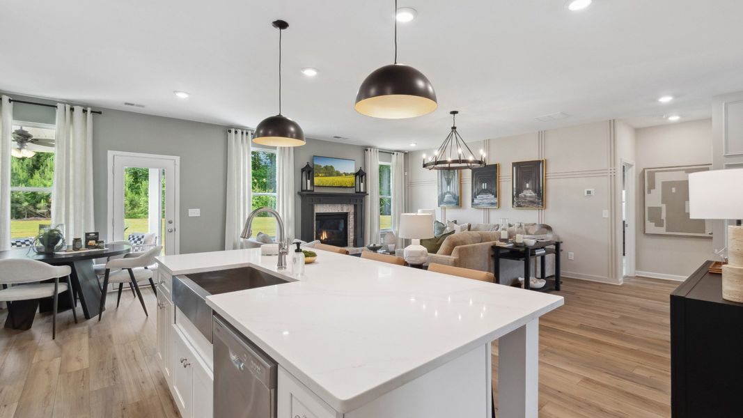 Representative furnished interior of a home built from the Meridian II by DRB Homes in Copperfield, Locust Grove (Image 26).