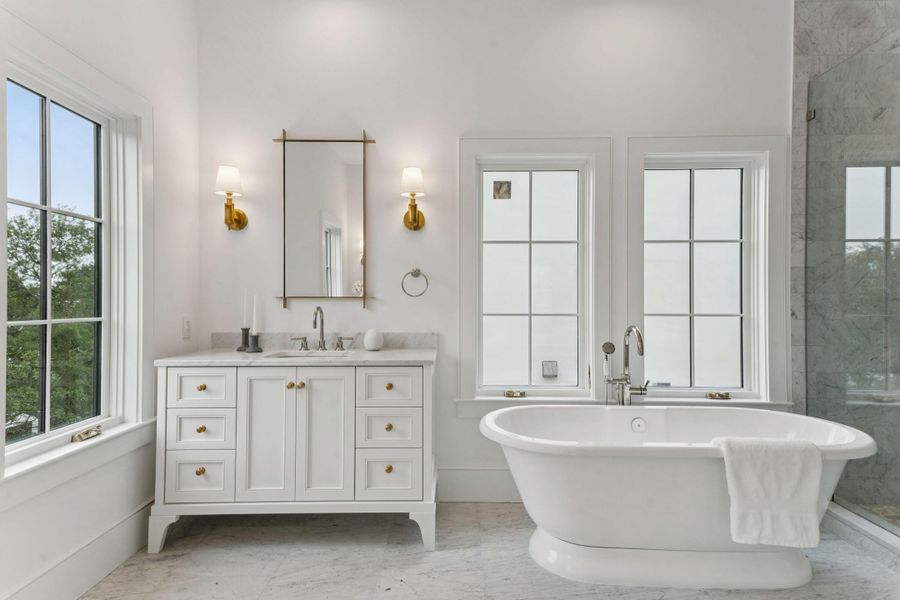 Furnished interior view inside a new home in , Charleston (Image 37).