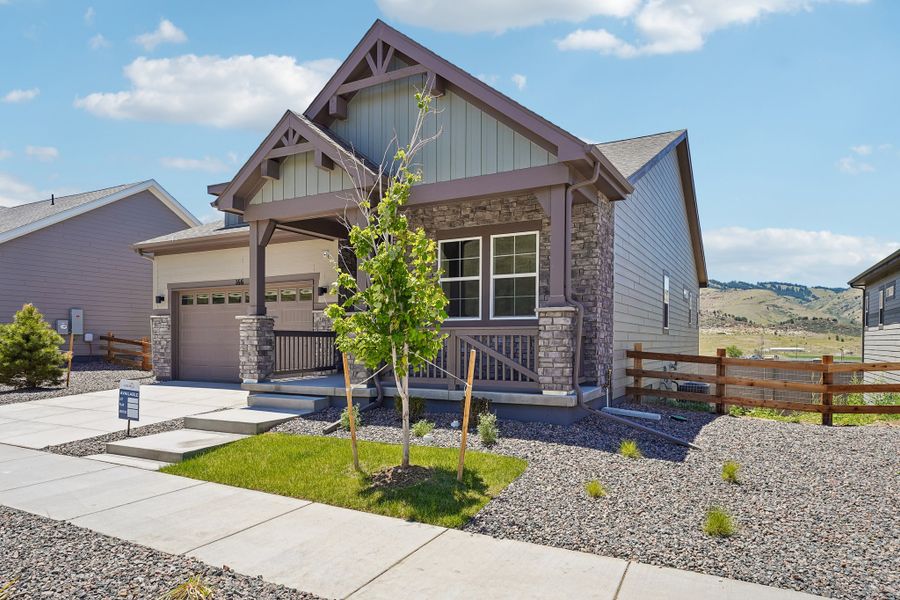 Front exterior of a new home in The Manors Collection at Golden Overlook, Lakewood, CO, highlighting curb appeal (Image 18). Front exterior of a new home in The Manors Collection at Golden Overlook, Lakewood, CO, highlighting curb appeal (Image 18).
