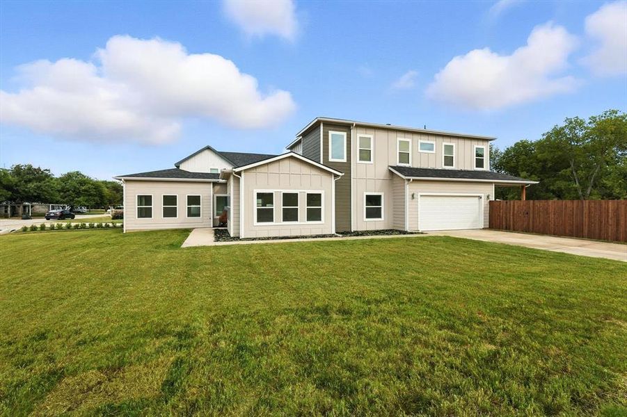 Front exterior of a new home in , Roanoke, TX, highlighting curb appeal (Image 21).