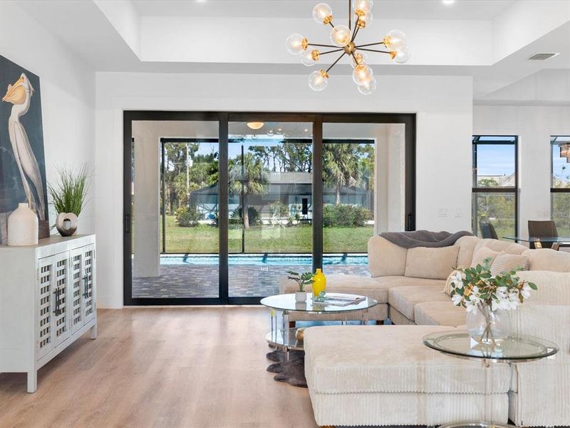 Living Room has 12' sliding glass door Living Room has 12' sliding glass door