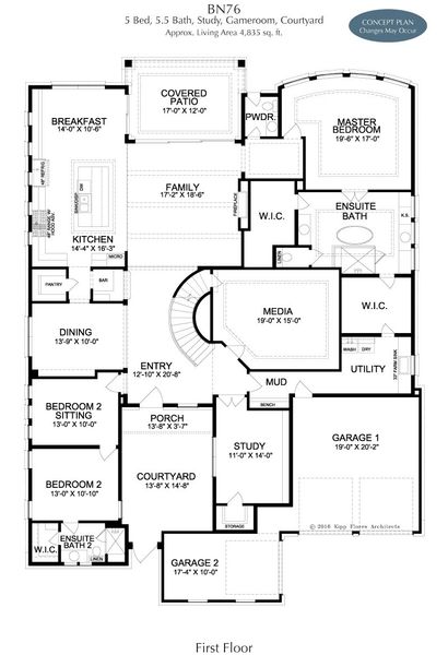 2D floor plan layout for the Legend by Landon Homes in Fields Reserve - 70's, Frisco, TX (Image 16). 2D floor plan layout for the Legend by Landon Homes in Fields Reserve - 70's, Frisco, TX (Image 16).