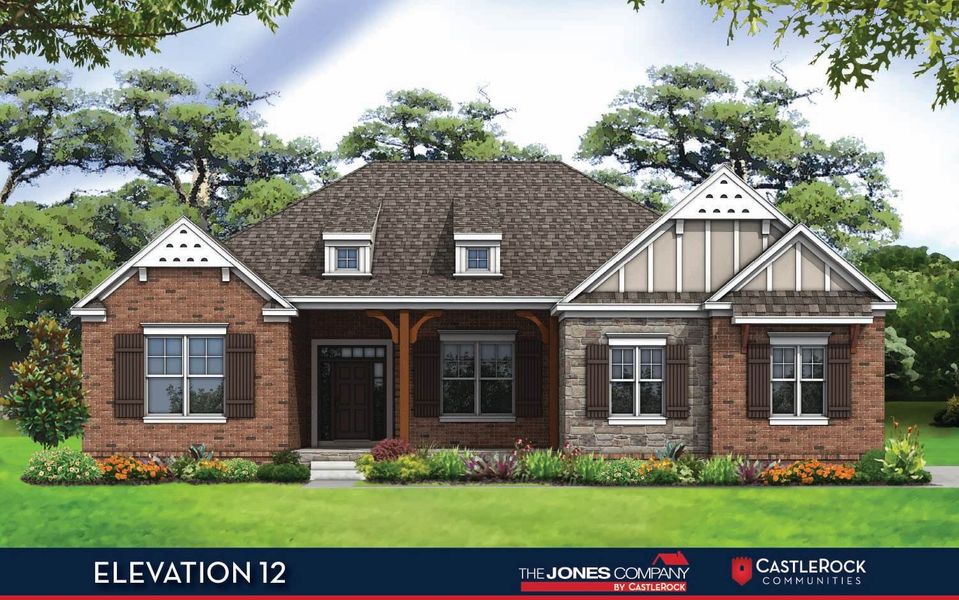 Representative exterior photo of a completed home built from the Danbury IV by CastleRock Communities in Belvoir, Fairview, TN (Image 22).