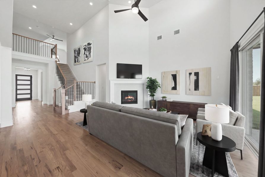 Furnished interior view inside a new home in Estates at Rockhill, Frisco (Image 20).