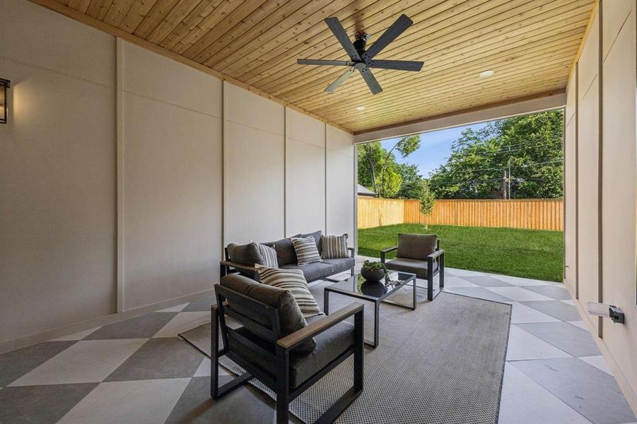 Exterior details and patio area of a home in , Dallas (Image 24).