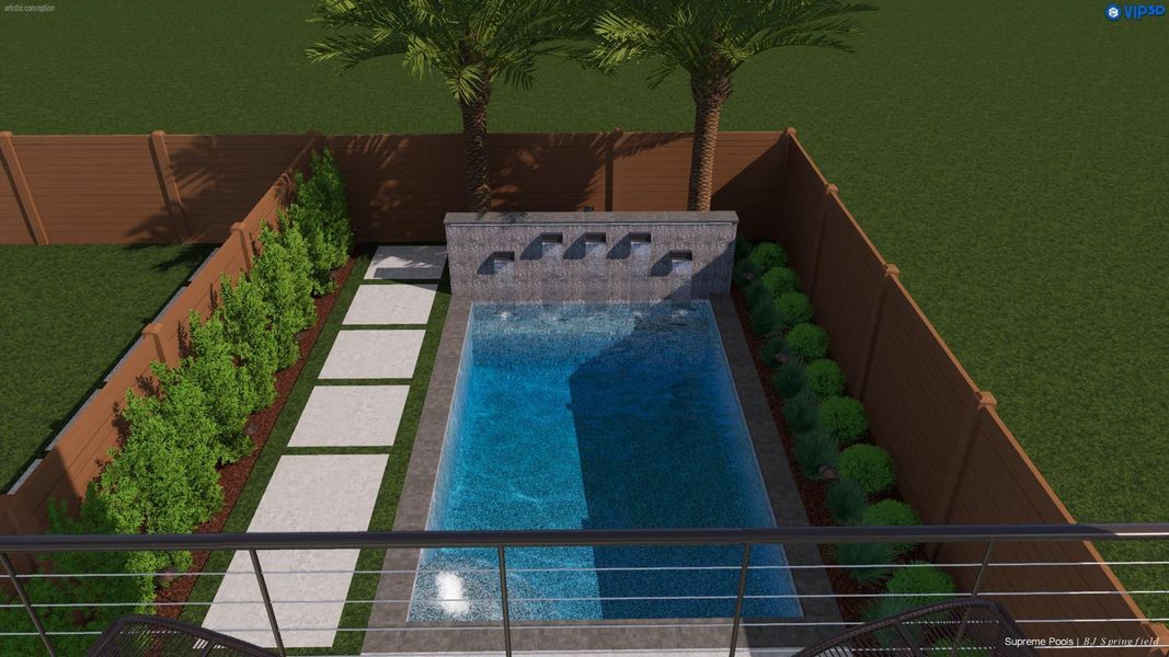 Rendering for Pool. Not included in Sales Price.