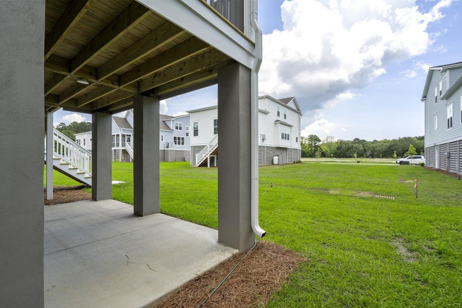 Exterior details and patio area of a home in Miller's Crossing, Johns Island (Image 20). Exterior details and patio area of a home in Miller's Crossing, Johns Island (Image 20).