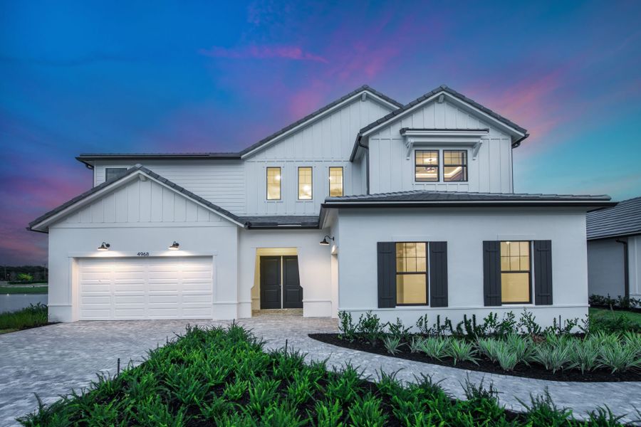 Representative exterior photo of a completed home built from the Livingston II by Pulte Homes in Marigold, Davie, FL (Image 22).