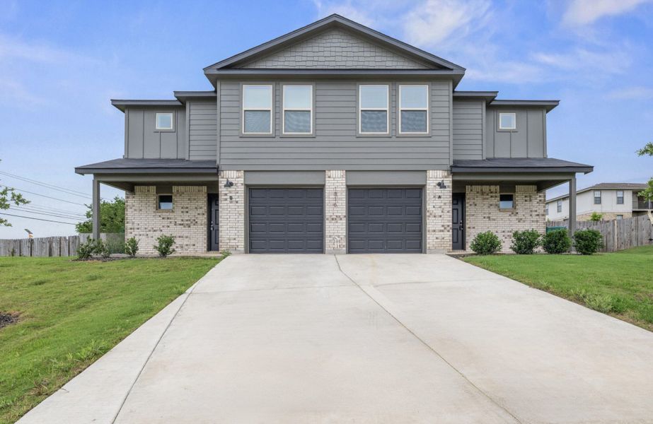 Representative exterior photo of a completed home built from the The Crocket by Flintrock Builder in Tejas Pointe, Harker Heights, TX (Image 6).