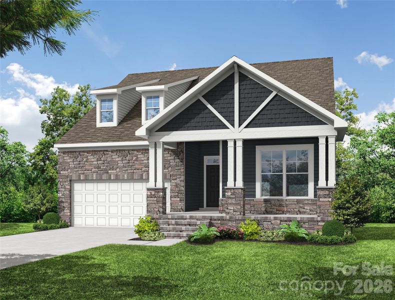 Homesite 129 features a 1.5-story Mayfair plan Homesite 129 features a 1.5-story Mayfair plan