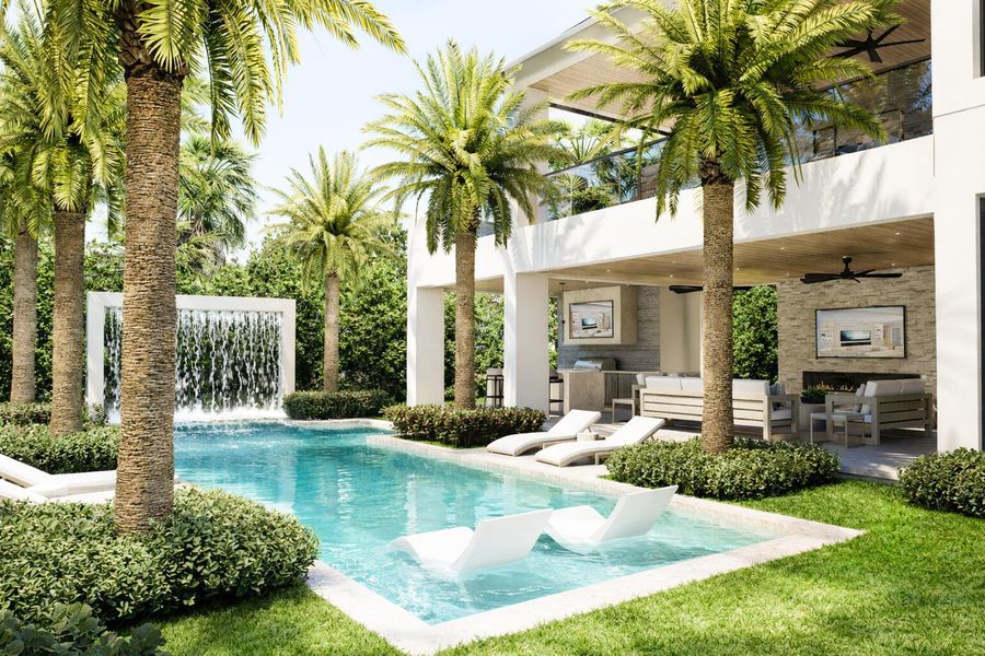 REAR POOL RENDERING