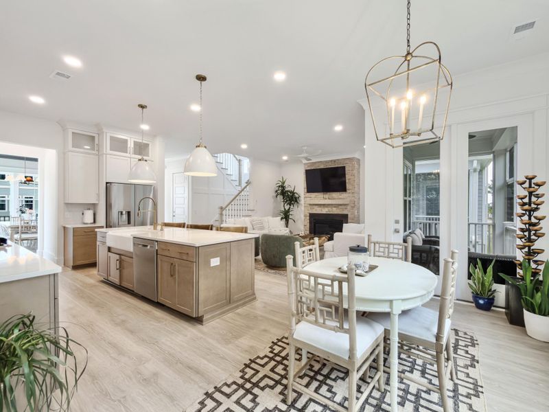 Furnished interior view inside a new home in Overlook at Copahee Sound, Awendaw (Image 45).