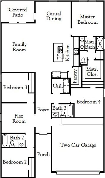 2D floor plan layout for the Upton by Coventry Homes in Westridge Cove 50', Conroe, TX (Image 5). 2D floor plan layout for the Upton by Coventry Homes in Westridge Cove 50', Conroe, TX (Image 5).