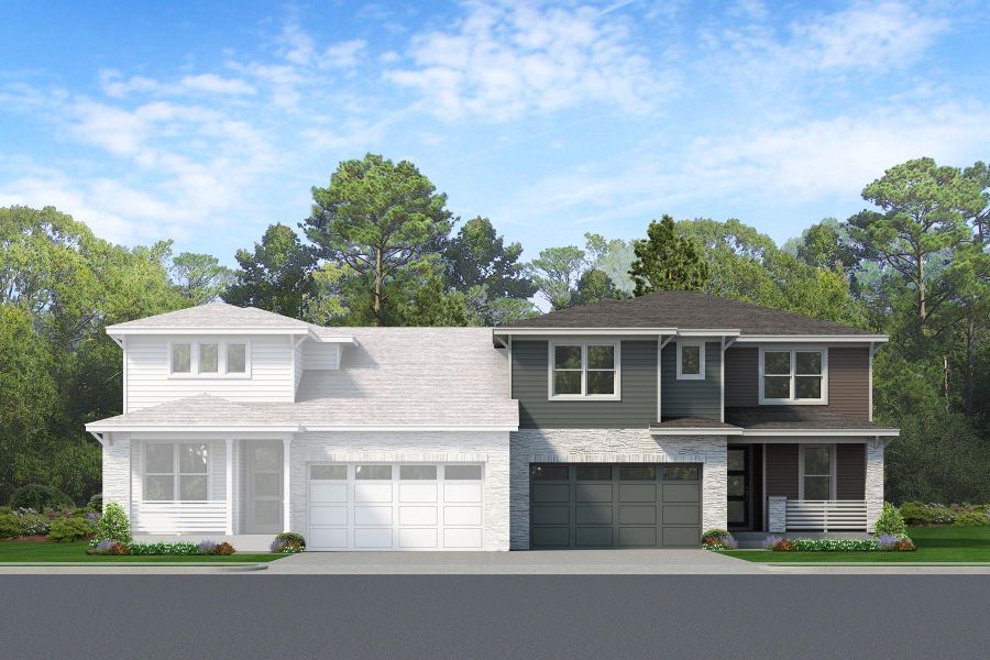 Representative exterior photo of a completed home built from the The Sunlight by Risewell Homes in Cordovan, Firestone, CO (Image 3). Representative exterior photo of a completed home built from the The Sunlight by Risewell Homes in Cordovan, Firestone, CO (Image 3).