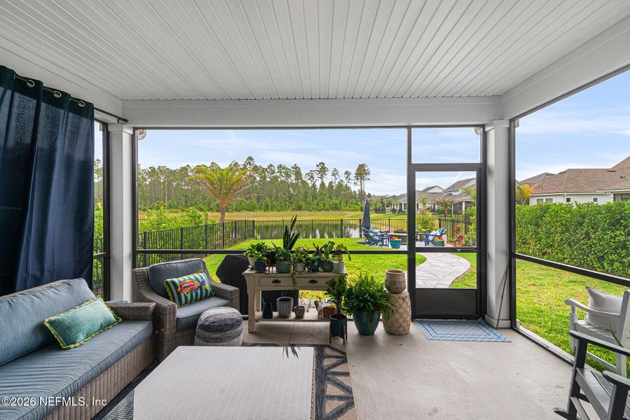 Exterior details and patio area of a home in Reflections at Nocatee, Ponte Vedra (Image 22).