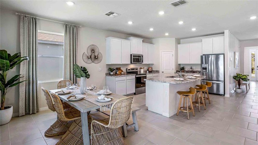 Furnished interior view inside a new home in Deerbrook, Land O' Lakes (Image 9). Furnished interior view inside a new home in Deerbrook, Land O' Lakes (Image 9).