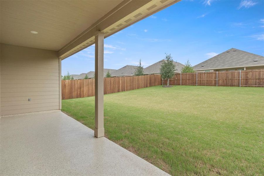 Exterior details and patio area of a home in Shaded Tree, McKinney (Image 27). Exterior details and patio area of a home in Shaded Tree, McKinney (Image 27).