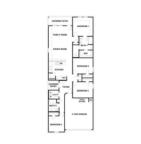 2D floor plan layout of this home in Watermill, Uhland, TX (Image 2). 2D floor plan layout of this home in Watermill, Uhland, TX (Image 2).