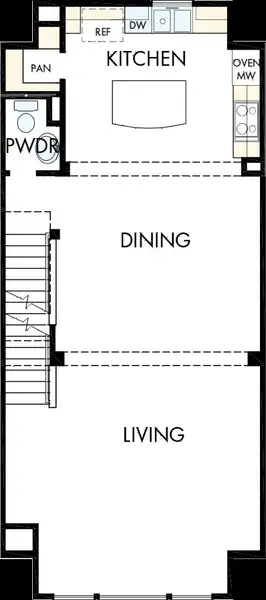2D floor plan layout of this home in Towns at Union, St. Petersburg, FL (Image 3).
