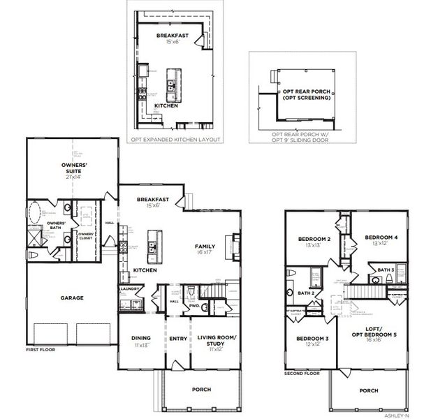2D floor plan layout for the Ashley by Saussy Burbank in Nexton - Midtown, Summerville, SC (Image 2). 2D floor plan layout for the Ashley by Saussy Burbank in Nexton - Midtown, Summerville, SC (Image 2).