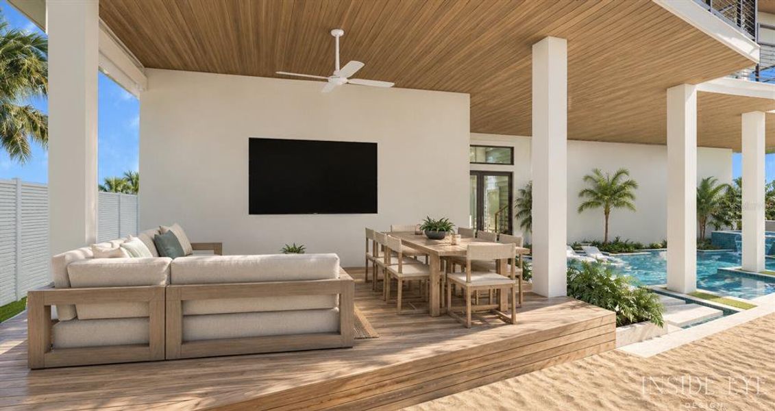 Exterior details and patio area of a home in , Bradenton Beach (Image 3).