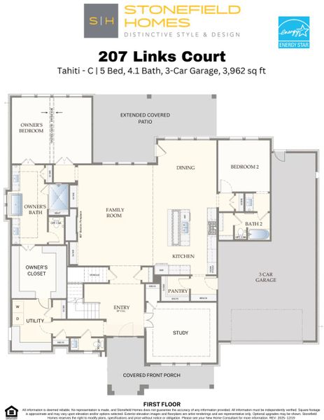 2D floor plan layout of this home in Heath Golf and Yacht Club, Heath, TX (Image 5).