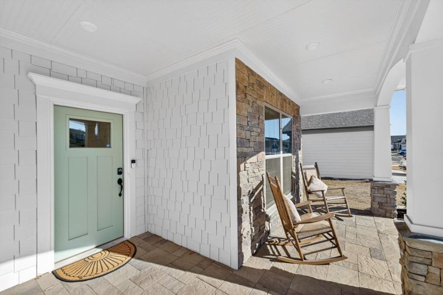 Exterior details and patio area of a home in Del Webb Chateau Elan, Hoschton (Image 29). Exterior details and patio area of a home in Del Webb Chateau Elan, Hoschton (Image 29).