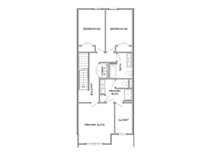 2D floor plan layout for the Holly by Create Homes in Medlock Park, Austell, GA (Image 5).
