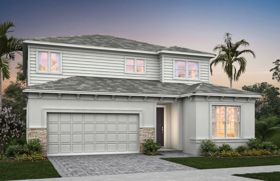 Representative exterior photo of a completed home built from the Scarlett by Pulte Homes in Highpointe, Stuart, FL (Image 25).