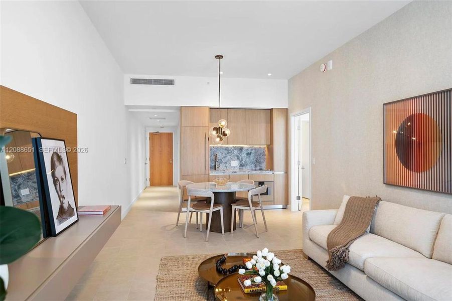 Furnished interior view inside a new home in , Miami Beach (Image 8). Furnished interior view inside a new home in , Miami Beach (Image 8).