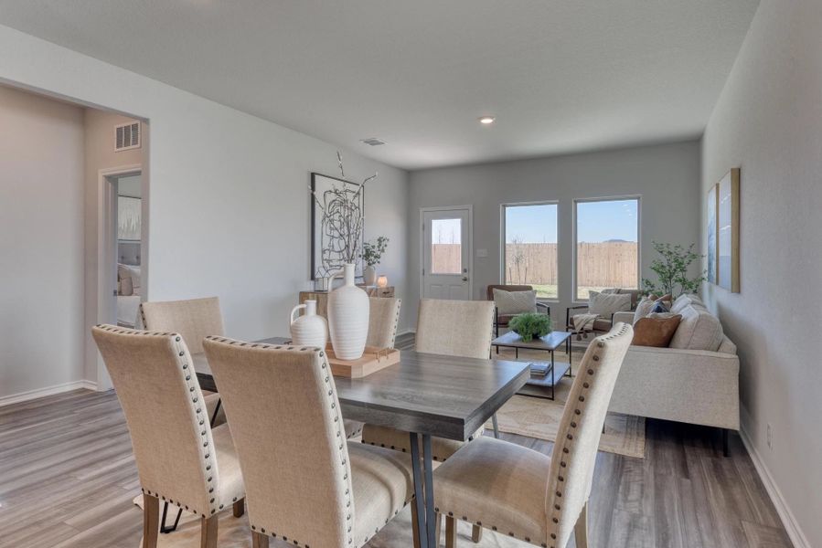 Representative furnished interior of a home built from the Ladybird by Ashton Woods in Meadows at Hennersby Hollow 40's, San Antonio (Image 5).