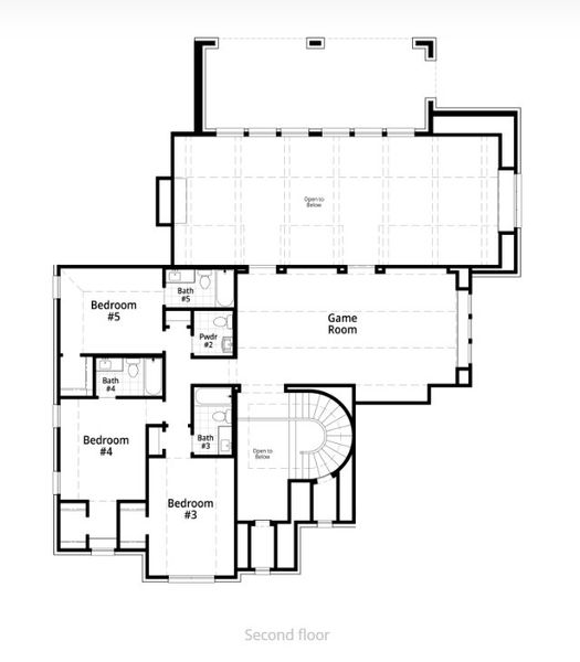 2D floor plan layout for the Ravenna Plan by Highland Homes in Cambridge Crossing: 74ft. lots, Celina, TX (Image 5). 2D floor plan layout for the Ravenna Plan by Highland Homes in Cambridge Crossing: 74ft. lots, Celina, TX (Image 5).