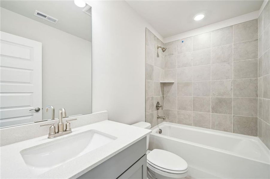 Furnished interior view inside a new home in Hemingway - Cottage Series, Cumming (Image 16). Furnished interior view inside a new home in Hemingway - Cottage Series, Cumming (Image 16).