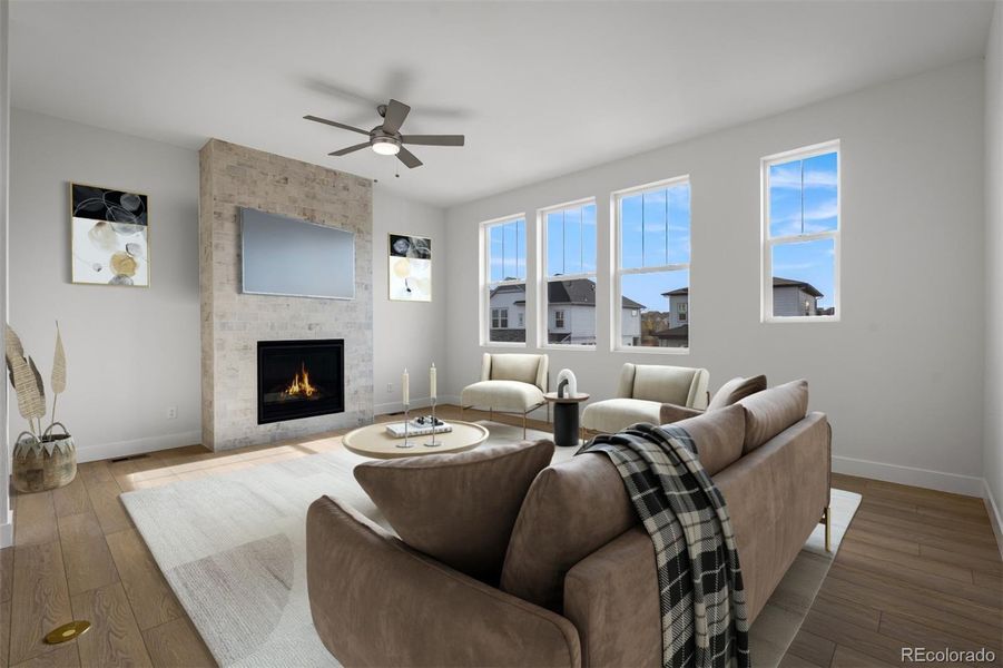 Furnished interior view inside a new home in Trailside at Cottonwood Creek, Colorado Springs (Image 11).