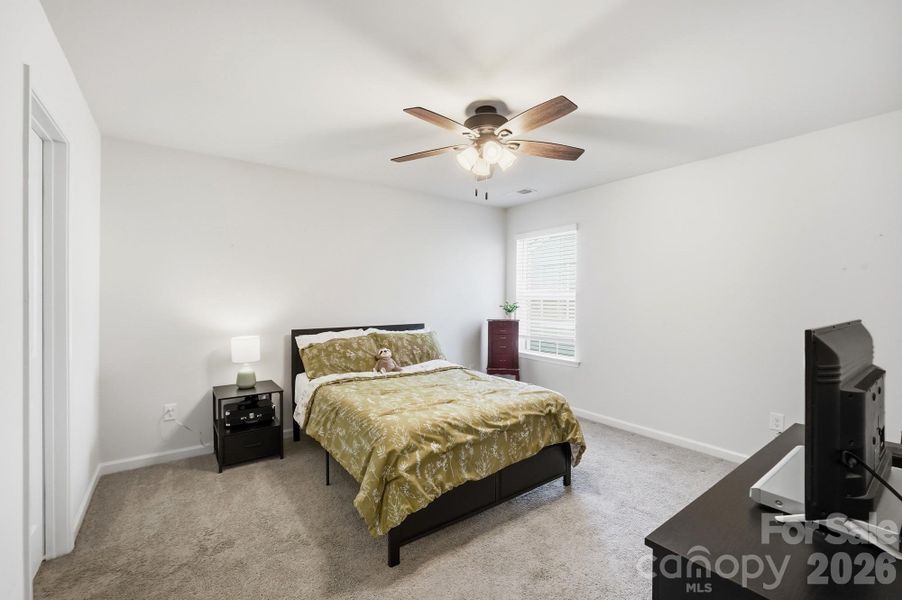 Comfortable secondary bedroom with generous closet space. Comfortable secondary bedroom with generous closet space.