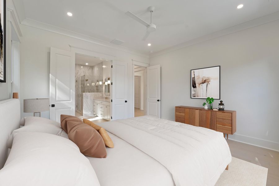 Furnished interior view inside a new home in , Charleston (Image 35).