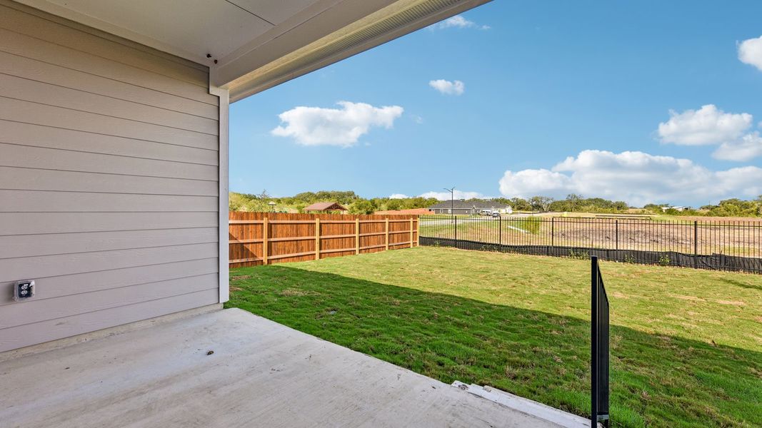Exterior details and patio area of a home in Watermill, Uhland (Image 23). Exterior details and patio area of a home in Watermill, Uhland (Image 23).