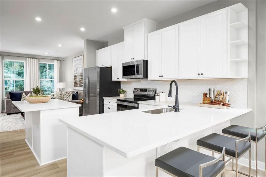 Furnished interior view inside a new home in , Atlanta (Image 6).