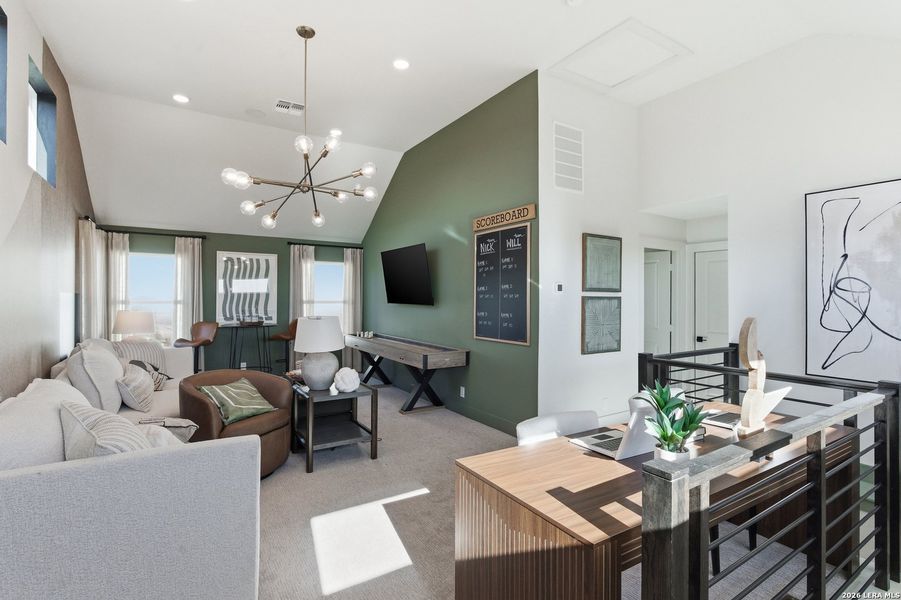 Furnished interior view inside a new home in Prominence, San Antonio (Image 38).