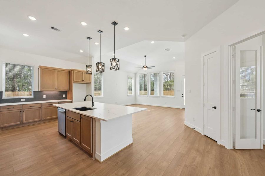 Furnished interior view inside a new home in The Woodlands Hills, Willis (Image 7).