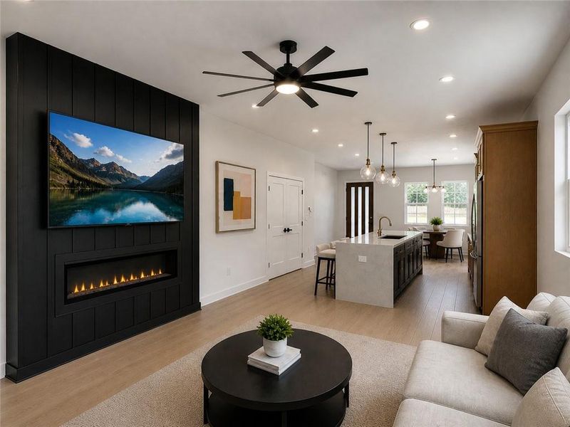 Furnished interior view inside a new home in , Atlanta (Image 11). Furnished interior view inside a new home in , Atlanta (Image 11).